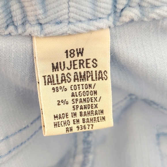 Vintage St. John's Bay Woman Baby Blue Courdory Pants - Picture 4 of 6